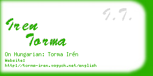 iren torma business card