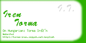 iren torma business card